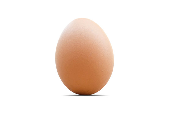 Close up egg isolated on white background with clipping path 