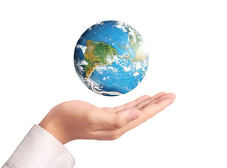  hand holding globe Elements of this image furnished by NASA