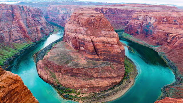 Time-lapse for Horseshoe Bend meander of Colorado River