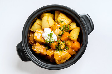 roasted meat and potato