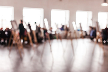 blurred art space