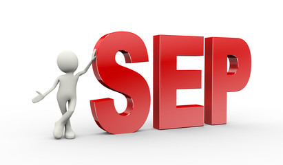 3d person standing with sem search engine marketing