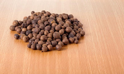 black pepper in bulk on a table