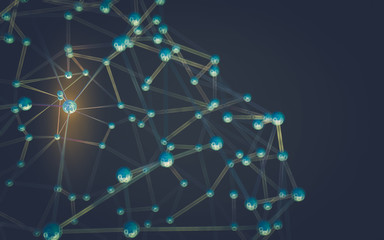 Abstract polygonal space low poly dark background