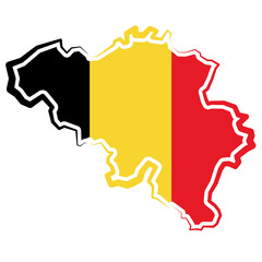 Mapa Belgii - obrazy, fototapety, plakaty