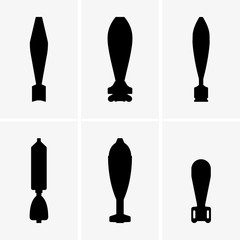 Mortar shells, shade pictures