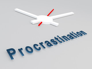 Procrastination time concept