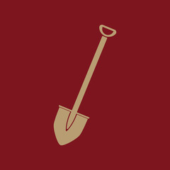 The shovel icon. Spade symbol. Flat