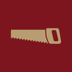 The saw icon. Saw symbol. Flat