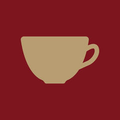 The cup icon. Tea symbol. Flat