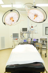equipment and medical devices in modern operating room