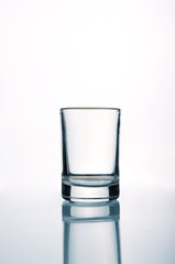 glass on a white background