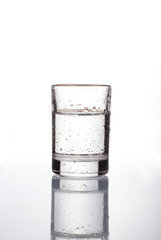 glass on a white background