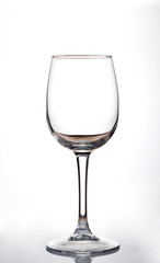 empty glass on a white background