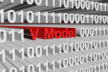 V Model is presented in the form of binary code