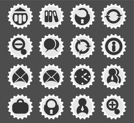 black office icons set