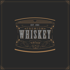 western design template for whiskey label