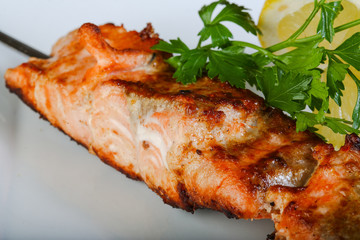 Grilled salmon bbq