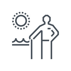 Summer holiday, retirement icon