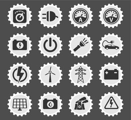 Electricity simply icons