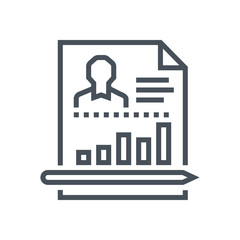 Employee performance report icon