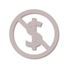 No money sign icon