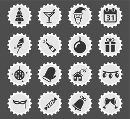 New year simply icons