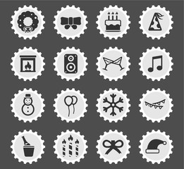 New year simply icons