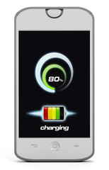 Smartphone getting charged