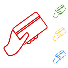 Hand holding a credit card