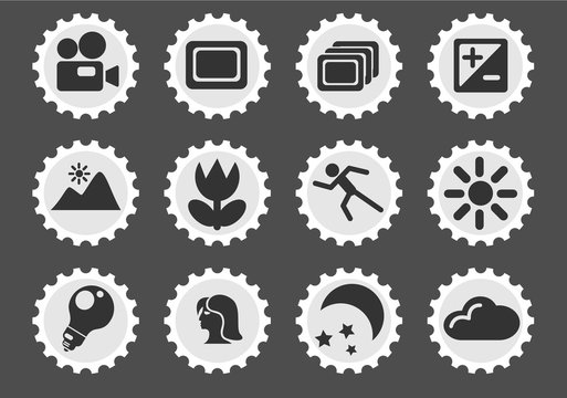 Modes of Photo Silhouette Icons