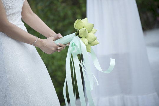 Bride Throwing Flowers Wedding