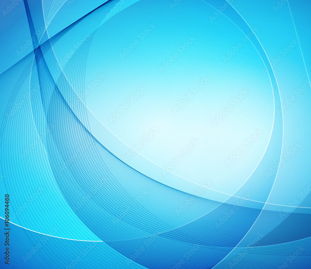 Poster abstract blue shiny vector template background