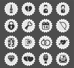 Valentines day simply icons