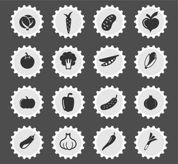 Vegetables simply icons