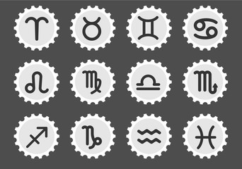 zodiac icons set