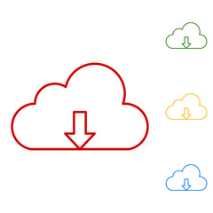 Cloud. Flat design style