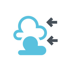 Windy, weather line icon.