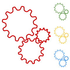 Settings line icon vector