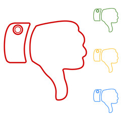 Hand. Set of line icons