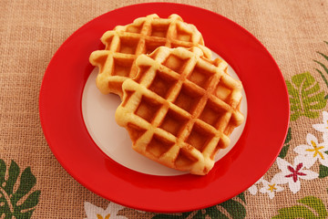 おいしそうなワッフル