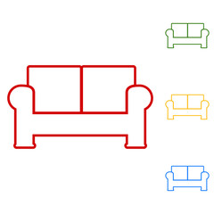 Sofa. Set of line icons