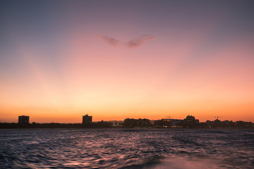 Mooloolaba beach at dusk. Sunshine Coast, Queensland.