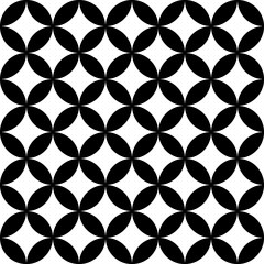 Geometric seamless pattern. Vector retro black and white background
