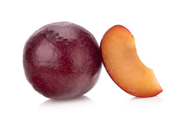 Fototapeta premium plums isolated on white