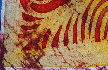 Abstraction, hot batik, background texture, handmade on silk, abstract surrealism art