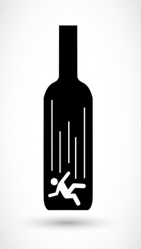 Alcoholism sign vector