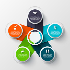 Vector infographic design template.