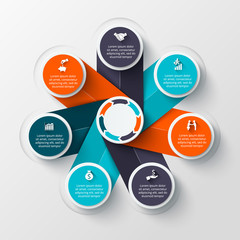 Fototapeta premium Vector infographic design template.