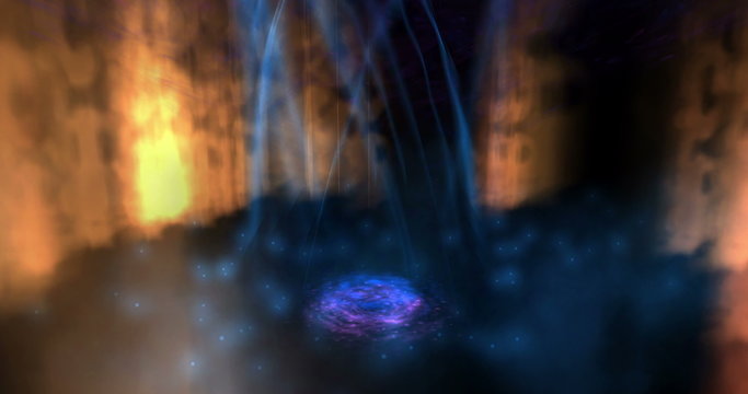 Digital Particle Animation of a magic Scene in 4K